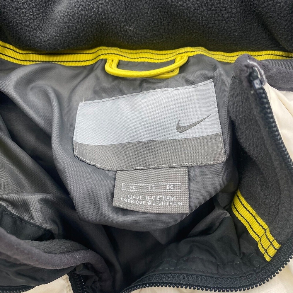 Vintage 90s White Nike Puffer Jacket Womens‎ XL Full Zip Duck Down Filled *Flaws - Picture 7 of 15